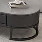 Glam Nesting Coffee Table Set Frame Round Slate Coffee Table with Drawer Clearhalo 'Coffee & Accent Tables' 'Coffee Tables' 'coffee_tables' 'furn' 'furn_coffee_tables' 'Furniture' 'Living Room Furniture' 1200x1200_eb012751-c6a8-422d-b0aa-5d845f9dc86d