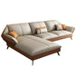 33.4"H Faux Leather Flared Arm Sofa & Chaise for Living Room