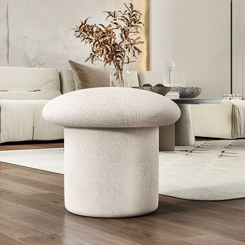 Plain Pouf Mushroom Shaped Sherpa Fade Resistant Upholstered Pouf Ottoman Clearhalo 'furn' 'furn_ottomans_poufs' 'Furniture' 'Living Room Furniture' 'Ottomans & Poufs' 'ottomans_poufs' 1200x1200_eb01f325-4e11-45ab-8aae-a6fb722ba251