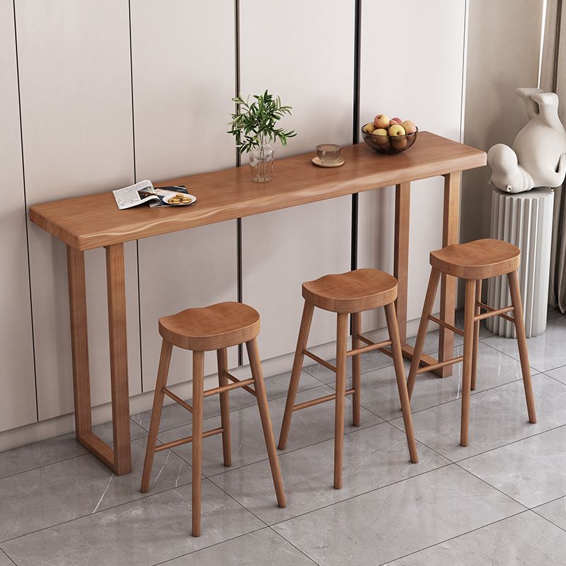 Contemporary Rectangle Pub Dining Set 1/4/7 Pieces Pine Solid Wood Counter Set Clearhalo 'Bar Furniture' 'furn' 'furn_home_bar_bar_sets' 'Furniture' 'Home Bars & Bar Sets' 'home_bar_bar_sets' 'Kitchen & Dining Furniture' 1200x1200_eb02af36-fac8-4b4f-aace-7a701ec729e8