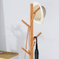 Moderne jas hangers vrijstaand houten rek met jashaken