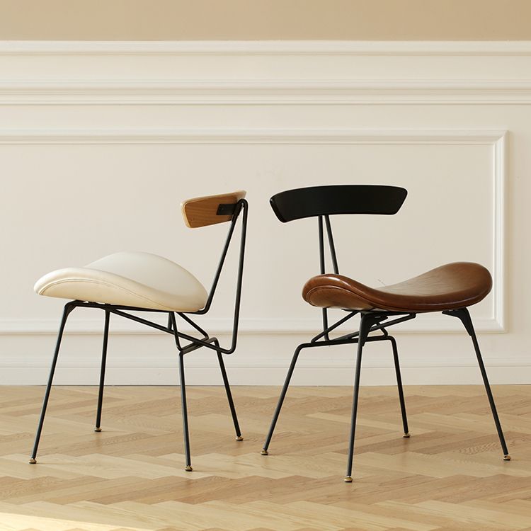 Industrial Upholstered Home Side Chair Matte Finish Open Back Dining Chairs Clearhalo ' kitchen&dining_furn' 'Dining Chairs' 'Dining Tables & Seating' 'dining_chair' 'furn' 'furn_dining_chair' 'Furniture' 'furniture_dining_chair' 'Kitchen & Dining Furniture' 'kitchen' 1200x1200_eb04c52b-3f48-475b-9628-c43ee0e2781a