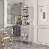 Moderno porte di vetro server 2 cassetti cassetti cabine sideboard con luci a LED