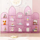 Acrylic Closed Back Bookshelf Standard Glam Bookcase with Shelves