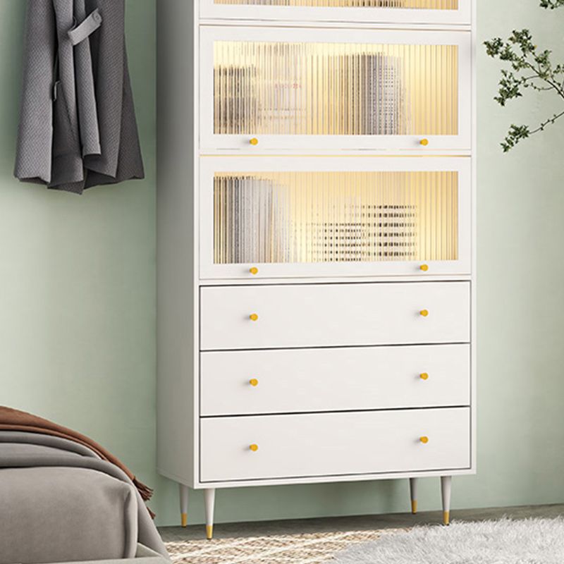 Glam Manufactured Wood Standard Bookcase Vertical Bookcase with Door and Drawers Clearhalo 'Bookcases' 'furn' 'furn_bookcases' 'Furniture' 'furniture_bookcases' 'kitchen' 'kitchen_bookcases' 'Living Room Furniture' 'Office Furniture' 1200x1200_eb067bbf-c170-450d-aa4b-ba20880deefb