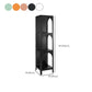 Metal Contemporary Bookcase Standard Closed Back Bookshelf with Shelves