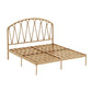 Glam Metallic open-frame bed met gebogen hoofdeinde, 45,3 "Tall