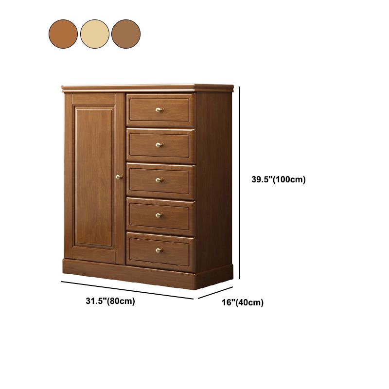 Rubberwood Accent Cabinett with 1 Door 15.74" Wide Modern Side Cabinet Clearhalo 'Cabinets & Chests' 'cabinets_chests' 'furn' 'furn_cabinets_chests' 'Furniture' 'Living Room Furniture' 1200x1200_eb08b225-9818-4c30-ad1e-3e7220807534