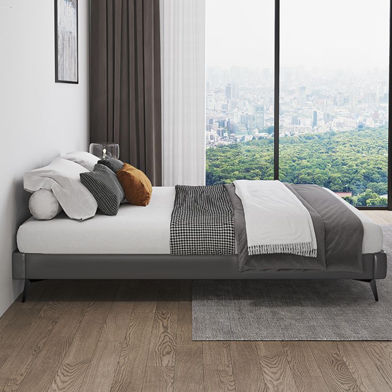 Modern Bed Frame Mattress Included Standard Bed with Custom Gold Legs Clearhalo 'Bedroom Furniture' 'Beds' 'furn' 'furn_beds' 'Furniture' 1200x1200_eb0b9c88-5656-44da-9330-3f0766ff1650