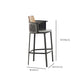 Indoor Living Room Bar Stool Upholstered Bar Stool with Footrest