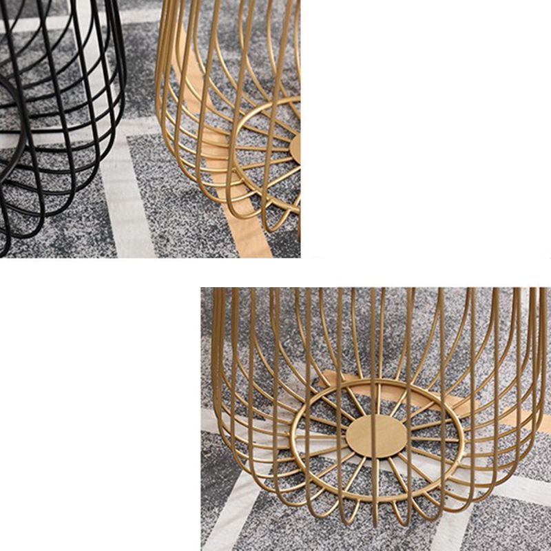 Metal Round Frame Coffee Table Set Mid Century Iron Simple Cocktail Table