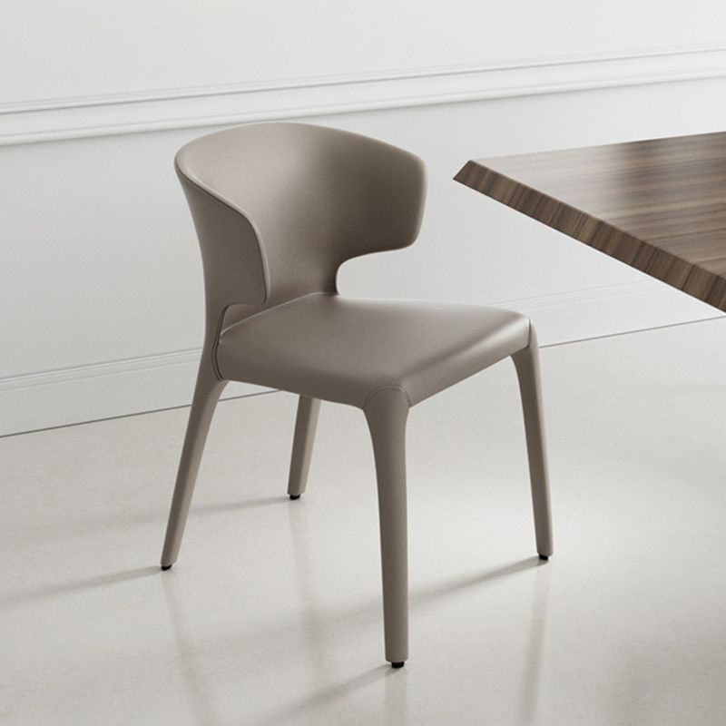 Faux Leather Dining Accent Chair Wingback Arm Chair for Home Clearhalo 'Dining Chairs' 'Dining Tables & Seating' 'dining_chair' 'furn' 'furn_dining_chair' 'Furniture' 'Kitchen & Dining Furniture' 1200x1200_eb0cbda6-25ff-4341-8f70-33191f153353