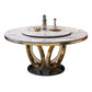 Metal Modern Round Indoor Table Sintered Stone Table for Kitchen and Dining Room Clearhalo ' dining_table' 'Dining Tables & Seating' 'Dining Tables' 'furn' 'furn_dining_table' 'Furniture' 'furniture_dining_table' 'Kitchen & Dining Furniture' 'kitchen&dining_furn' 'kitchen' 'kitchen_dining_table' 1200x1200_eb0edcec-d7de-417a-80c6-70bdae785acf