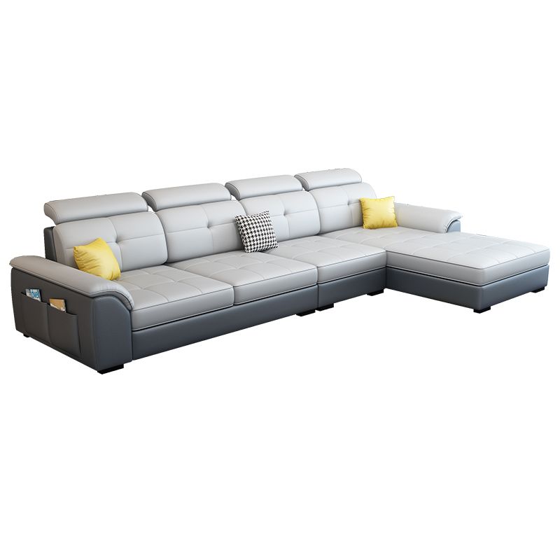 133.07" D x 70.86" W x 35.43" H Pillow Top Arm Sofa with Adjustable Bolster Pillows Clearhalo 'furn' 'furn_sectionals' 'Furniture' 'furniture_sectionals' 'kitchen' 'kitchen_sectionals' 'Living Room Furniture' 'Sectionals' 1200x1200_eb0ee58b-06a5-4d4f-a652-953eec0a43e2