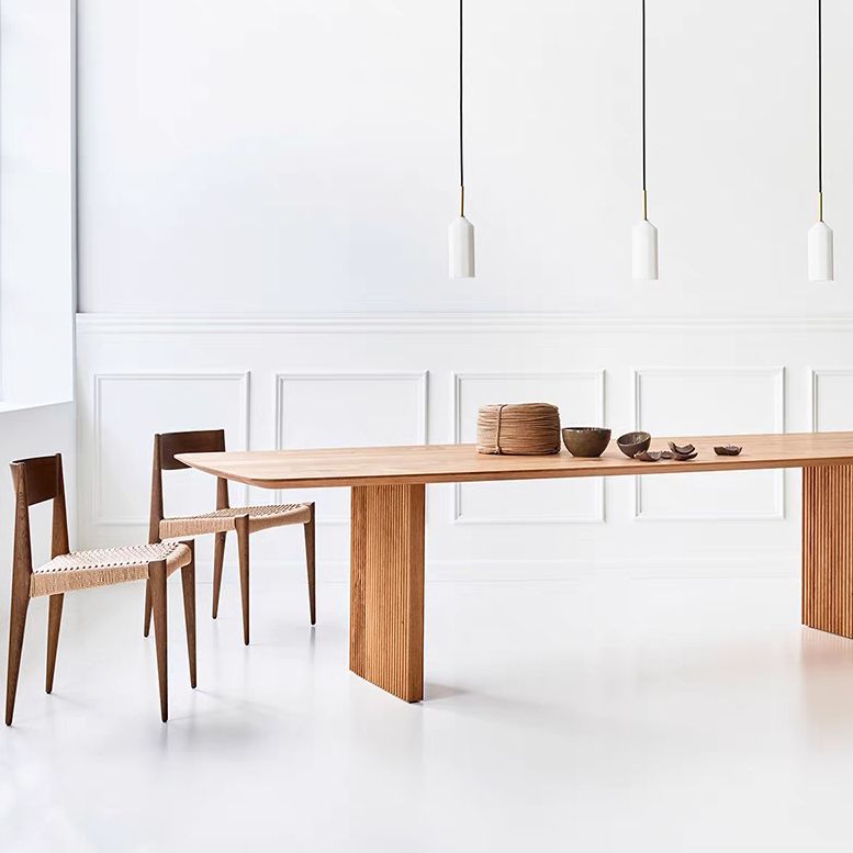 Solid Wood Contemporary Rectangular Table Wood Top Table for Kitchen and Dining Room Clearhalo ' dining_table' 'Dining Tables & Seating' 'Dining Tables' 'furn' 'furn_dining_table' 'Furniture' 'furniture_dining_table' 'Kitchen & Dining Furniture' 'kitchen&dining_furn' 'kitchen' 'kitchen_dining_table' 1200x1200_eb0f56a8-e509-45af-9f64-c437974f2f9d