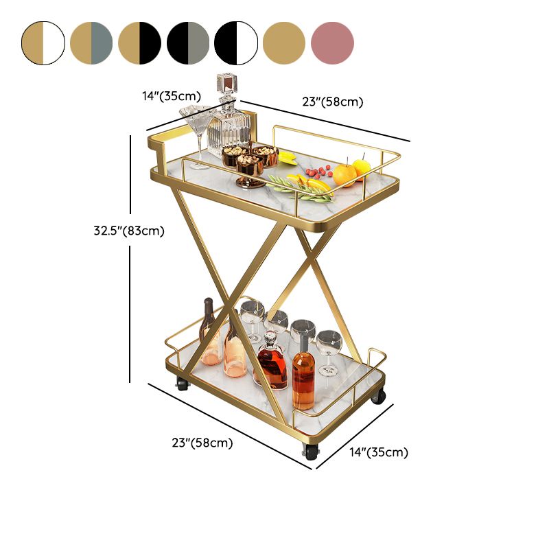 モダンなダイニングルーム準備テーブルローリングオープンシェルフキッチントロリー