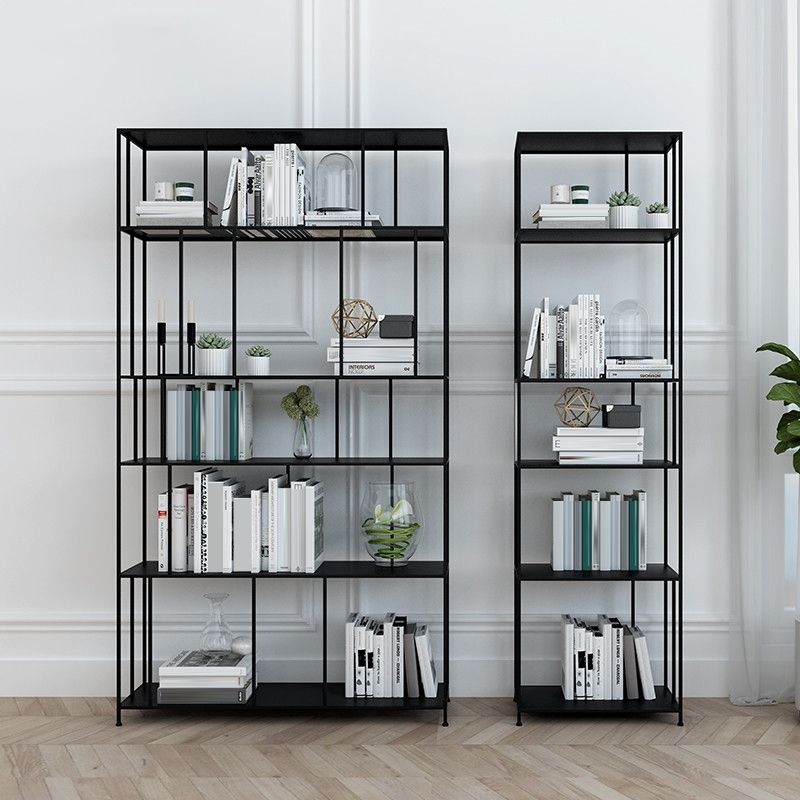 Industrial Style Metal Bookshelf 5-shelf Open Shelf Bookcase for Home Clearhalo 'Bookcases' 'furn' 'furn_bookcases' 'Furniture' 'furniture_bookcases' 'kitchen' 'kitchen_bookcases' 'Living Room Furniture' 'Office Furniture' 1200x1200_eb11b116-f130-4def-919f-bd26083cdd2e