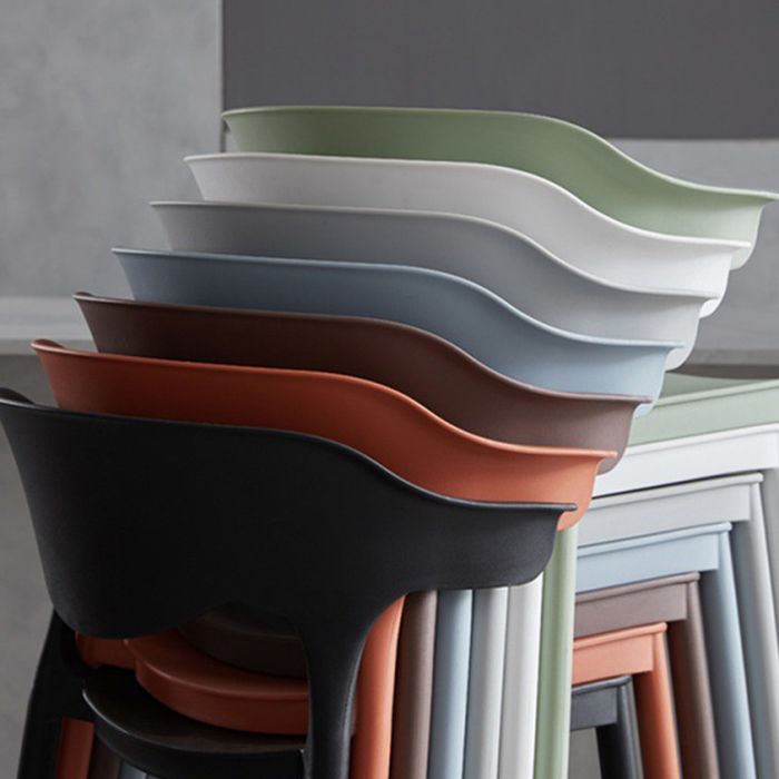 Modern Style Stackable Bar-stool Plastic Counter Bar Stool for Home Clearhalo 'Bar Furniture' 'Bar Stools' 'bar_stools' 'furn' 'furn_bar_stools' 'Furniture' 'furniture_bar_stools' 'Kitchen & Dining Furniture' 1200x1200_eb143fe7-ccf8-42f1-b838-2deb22ff24a9