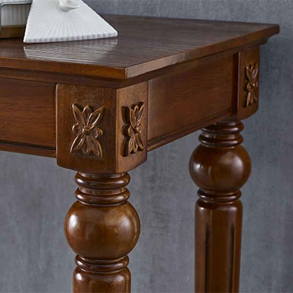 Brown Solid Wood Cocktail Bar Table Rectangle Footrest Indoor Bar/Dinette Table Clearhalo 'Bar Furniture' 'Bar Tables' 'bar_tables' 'furn' 'furn_bar_tables' 'Furniture' 'furniture_bar_tables' 'Kitchen & Dining Furniture' 'kitchen&dining_furn' 'kitchen' 1200x1200_eb14ab08-e72b-4f2b-a9bb-a74c5dbbaa56