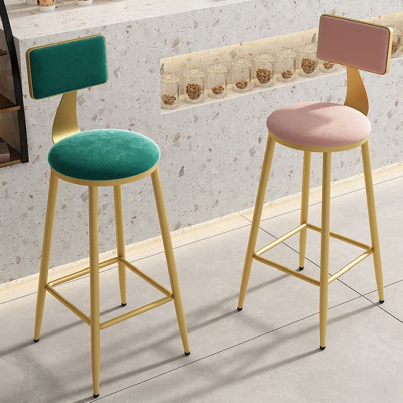 Home Matte Finish Upholstered Stools Glam Low Back Bar Stool Clearhalo 'Bar Furniture' 'Bar Stools' 'bar_stools' 'Furniture' 'furniture_bar_stools' 'Kitchen & Dining Furniture' 1200x1200_eb14cc5e-f6b3-4339-988a-3a533a7e6ffd