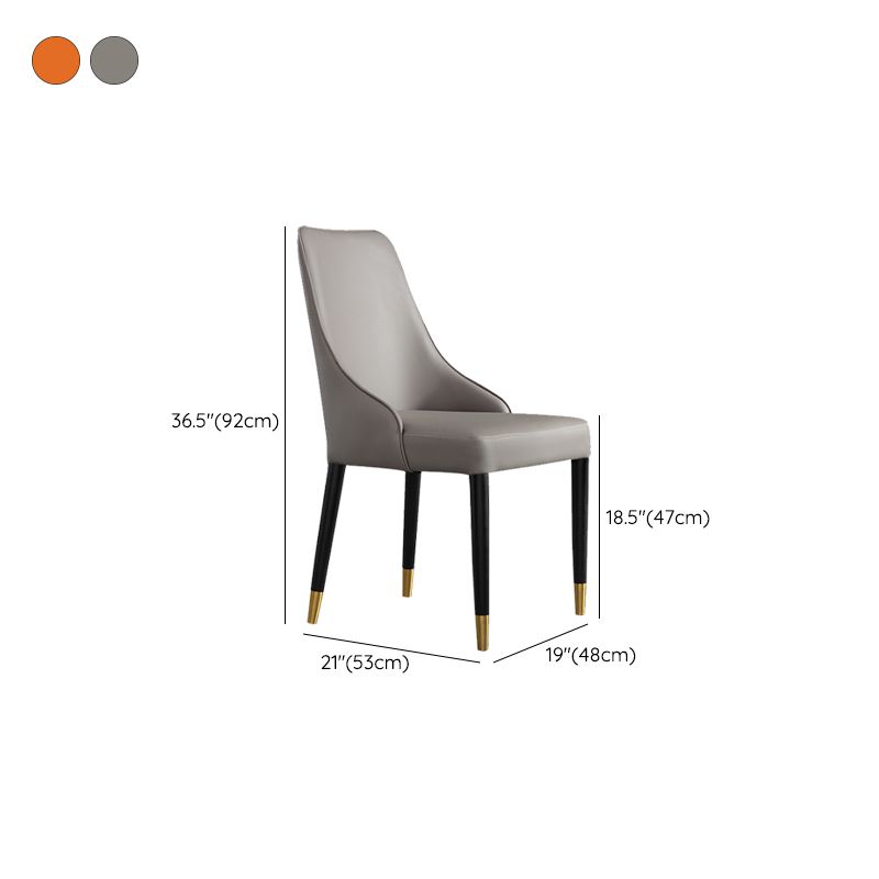 Glam Style Parsons Side Chair Leather Dining Chair for Dining Room Clearhalo 'Dining Chairs' 'Dining Tables & Seating' 'dining_chair' 'furn' 'furn_dining_chair' 'Furniture' 'Kitchen & Dining Furniture' 1200x1200_eb14eb50-4fb5-4ec4-be15-2625831227df