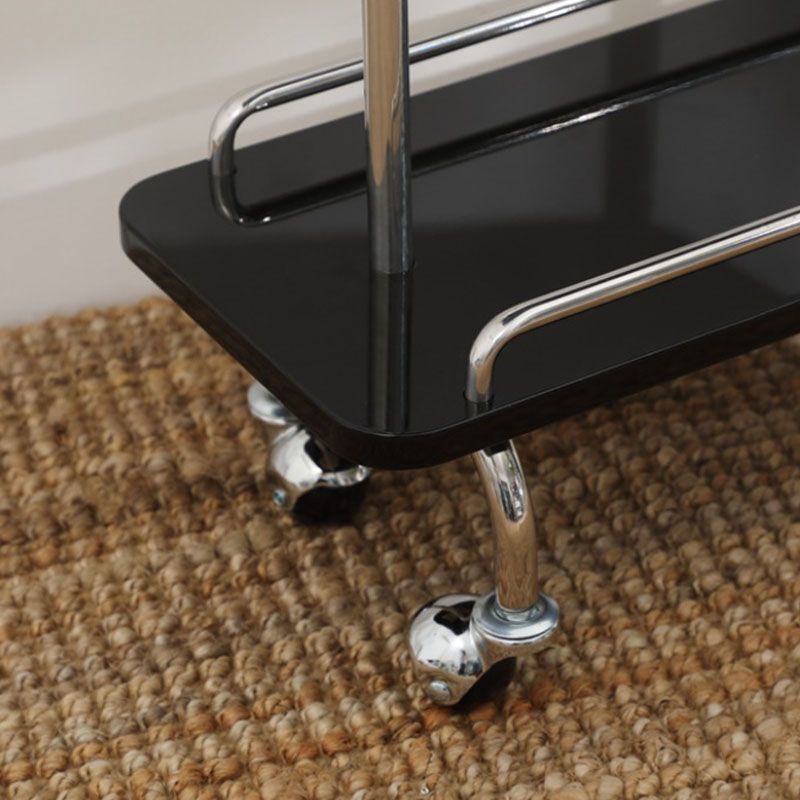 Rechthoekige bijzettafel met wielbasis Midden-eeuwse moderne stijl met opbergplank