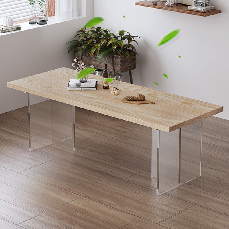 Industrial 1/2/5 Pieces Furniture Solid Wood Rectangle Dining Chairs Set in Natural Clearhalo 'Dining Room Sets' 'Dining Tables & Seating' 'dining_room_set' 'furn' 'furn_dining_room_set' 'Furniture' 'Kitchen & Dining Furniture' 1200x1200_eb1694b2-28a1-41f4-aaac-26b4c7f02ce2