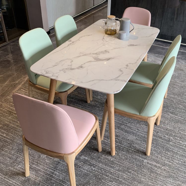 Contemporary Rectangle Dining Table White Sintered Stone Dining Table with 4 Legs Clearhalo ' dining_table' 'Dining Tables & Seating' 'Dining Tables' 'furn' 'furn_dining_table' 'Furniture' 'furniture_dining_table' 'Kitchen & Dining Furniture' 'kitchen&dining_furn' 'kitchen' 'kitchen_dining_table' 1200x1200_eb16c357-b535-4d32-8f1a-2d346df679ae
