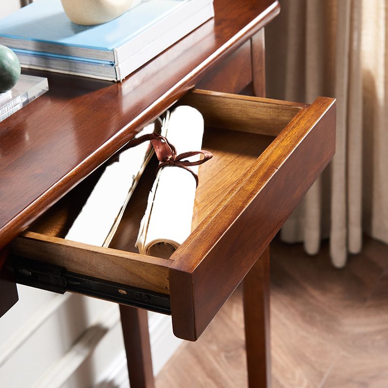 Tavolo da console in legno a 4 gambe a 4 gambe con archiviazione