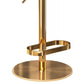 Tabouret de bar à levage glamour tabouret de comptoir de siège rond avec des jambes en métal