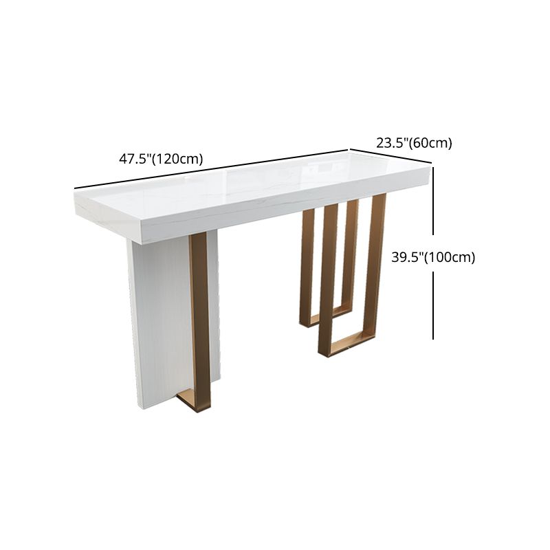 Kitchen Artificial Marble Counter Table Metal Base 40-inch Height Nordic Bar Table Clearhalo 'Bar Furniture' 'Bar Tables' 'bar_tables' 'furn' 'furn_bar_tables' 'Furniture' 'furniture_bar_tables' 'Kitchen & Dining Furniture' 1200x1200_eb1a9b6d-695d-48cd-bef8-0eeb9c6f7511
