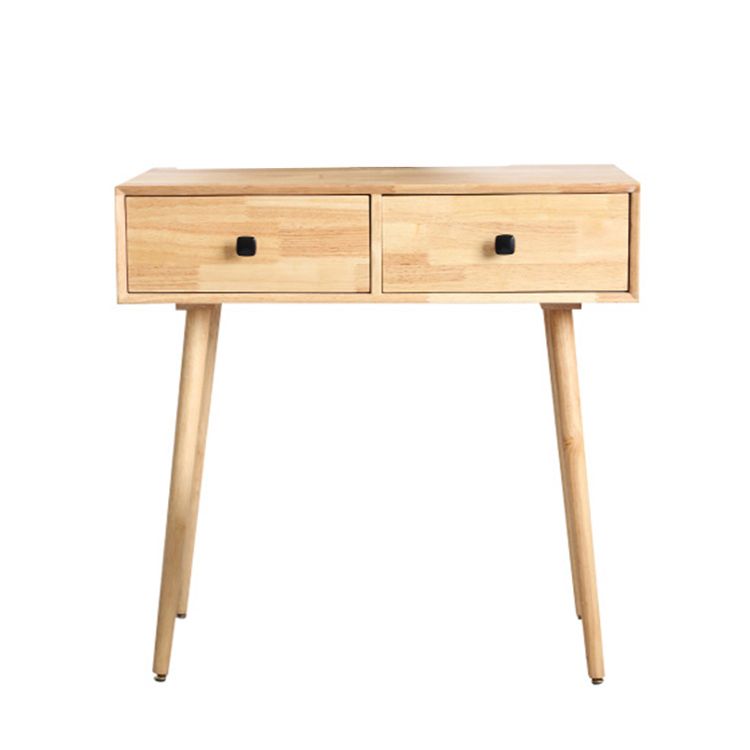 Desca vanità vanità per trucco in legno massiccio contemporaneo con specchio