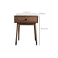 Contemporary Make-up Vanity with Drawers in Brown Solid Wood