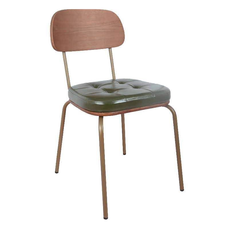 Industrial Dining Chair with 4 Metal Legs Open Back Side Chair for Home Use Clearhalo ' kitchen&dining_furn' 'Dining Chairs' 'Dining Tables & Seating' 'dining_chair' 'furn' 'furn_dining_chair' 'Furniture' 'furniture_dining_chair' 'Kitchen & Dining Furniture' 'kitchen' 1200x1200_eb1e2aa4-1e55-4201-a00c-14431db4605b