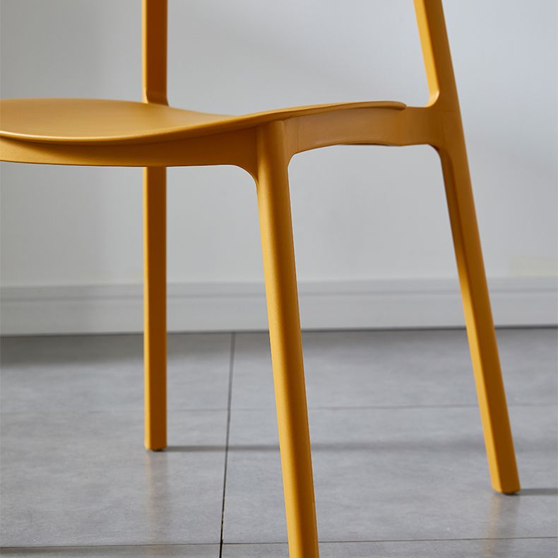 Plastic Contemporary Dining Room Chair Matte Finish Open Back Dining Side Chair Clearhalo ' kitchen&dining_furn' 'Dining Chairs' 'Dining Tables & Seating' 'dining_chair' 'furn' 'furn_dining_chair' 'Furniture' 'furniture_dining_chair' 'Kitchen & Dining Furniture' 'kitchen' 1200x1200_eb1e539e-710e-4672-be37-7846755aea57