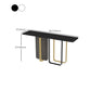 Tavolo della console glam tavolo accento in pietra rettangolo, largo 12 pollici