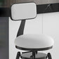 Rotatable Upholstered Counter Stool Industrial Metal Footrest Bar Chair