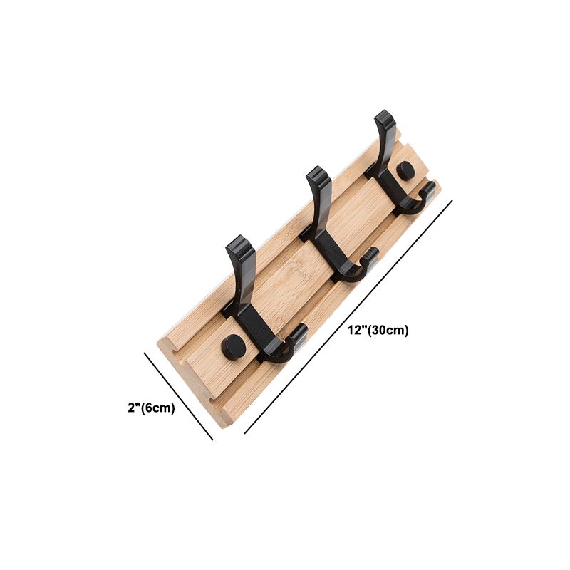 Zeitgenössischer Eingangs -Kit Holzwand montiert Doppelteckhaken enthalten Hallstand