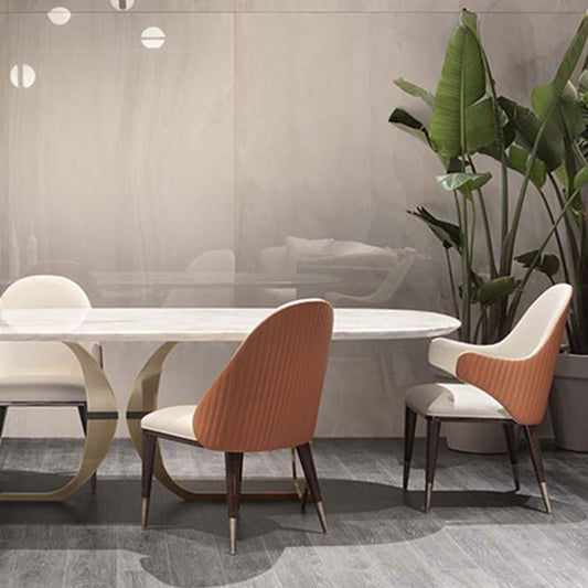 Chaises nordiques de style glam glam chaises sans bras pour cuisine avec des jambes en bois