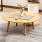 Round Wood Coffee Table Scandinavian 4 Legs Natural Cocktail Table Clearhalo 'Coffee & Accent Tables' 'Coffee Tables' 'coffee_tables' 'furn' 'furn_coffee_tables' 'Furniture' 'Living Room Furniture' 1200x1200_eb21396b-3851-4783-827e-1fb3cee4ce52