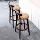 Low Back Dining Stools Industrial Armless Bar Stools with Wood Base