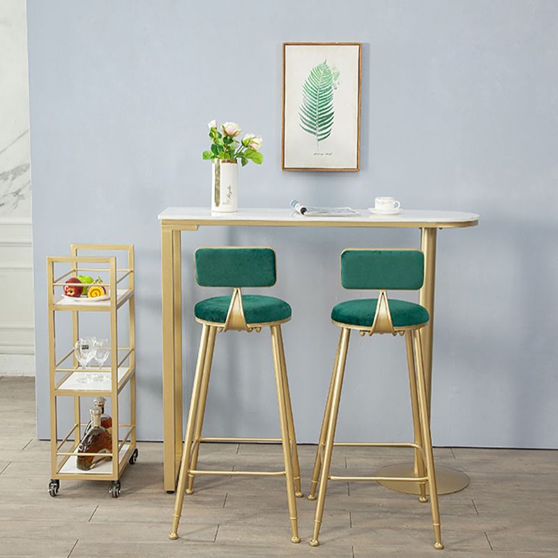 Industrial Style 41.3"H Bar Table Faux Marble White Top Specialty Bistro Table Clearhalo 'Bar Furniture' 'Bar Tables' 'bar_tables' 'furn' 'furn_bar_tables' 'Furniture' 'furniture_bar_tables' 'Kitchen & Dining Furniture' 'kitchen&dining_furn' 'kitchen' 1200x1200_eb22391a-7687-4b8f-8e0f-77e1f179ff02