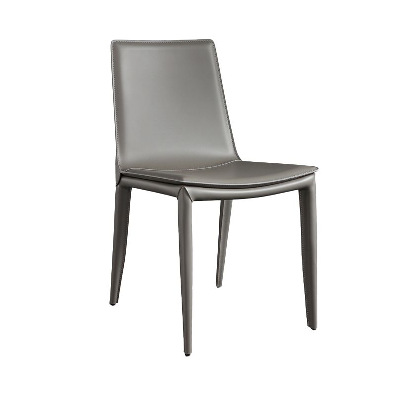 Modern Style Side Chair Faux Leather Solid Back Dining Chair for Home Clearhalo 'Dining Chairs' 'Dining Tables & Seating' 'dining_chair' 'furn' 'furn_dining_chair' 'Furniture' 'furniture_dining_chair' 'Kitchen & Dining Furniture' 1200x1200_eb23daab-10be-4d2c-865e-d447f83f13bc