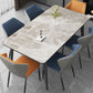Sintered Stone Two-Color Dining Table Simplicity 4 Legs Table for Dining Room Clearhalo ' dining_table' 'Dining Tables & Seating' 'Dining Tables' 'Furniture' 'furniture_dining_table' 'Kitchen & Dining Furniture' 'kitchen&dining_furn' 'kitchen' 'kitchen_dining_table' 1200x1200_eb240b64-08ee-4715-8894-620e36349504