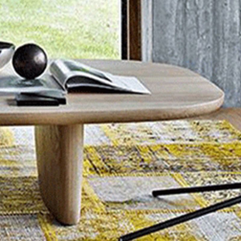 Solid Wood Coffee Table with 2 Legs and Rectangle Top Scandinavian