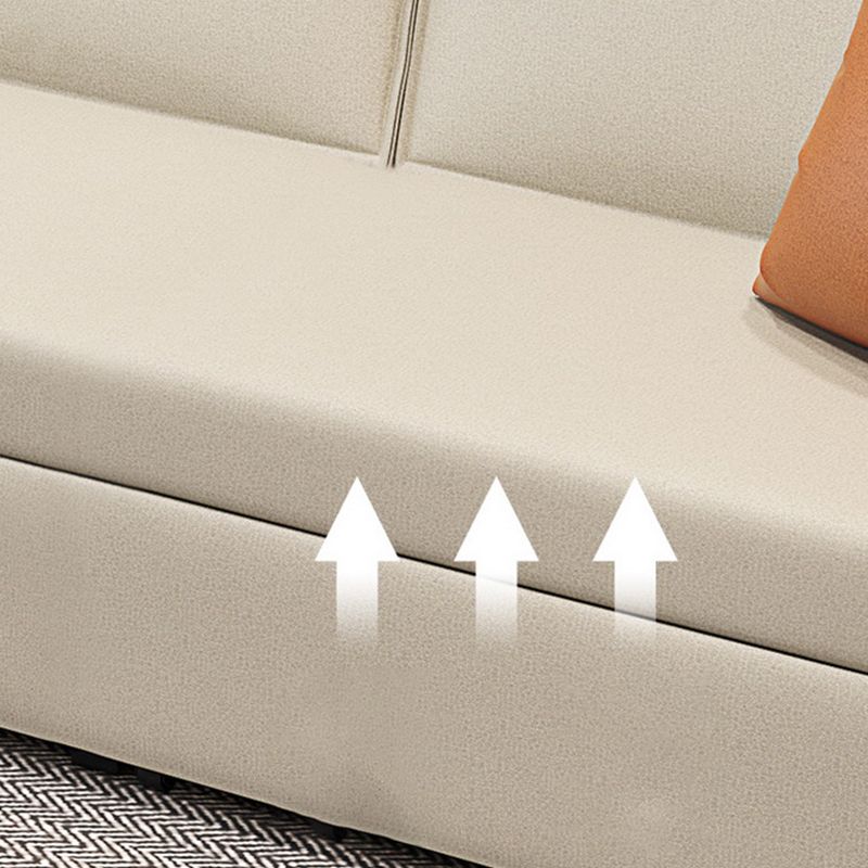 Scandinavian Sofa Bed Faux Leather Sleeper Sofa with Storage Clearhalo 'furn' 'furn_futons' 'Furniture' 'Futons & Daybeds' 'Futons' 'Living Room Furniture' 1200x1200_eb2648b9-0908-41cb-96df-1a333062dec2