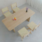 Rechthoekige eettafelset 1/2/5 stuks massief houten eettafel en stoelen