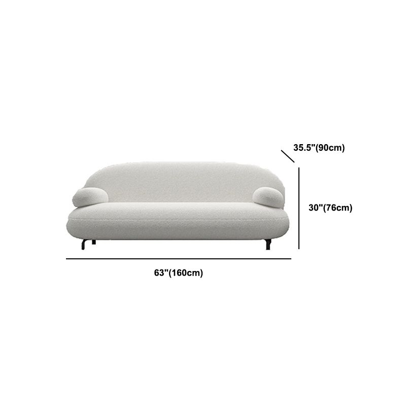 Pillow Top Arm Sofa Contemporary Wool 29.9-Inch High Sofa in White Clearhalo 'furn' 'furn_sofas' 'Furniture' 'Living Room Furniture' 'Sofa' 'sofas' 1200x1200_eb276b42-4291-4c3f-b897-720f05edcf0c