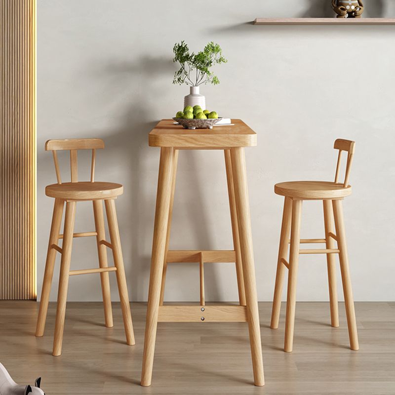 Moderne massief houten bartafel, rechthoekige eettafel voor de keuken