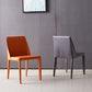Silla de comedor de cuero de diseño minimalista para silla de espalda sólida en el hogar